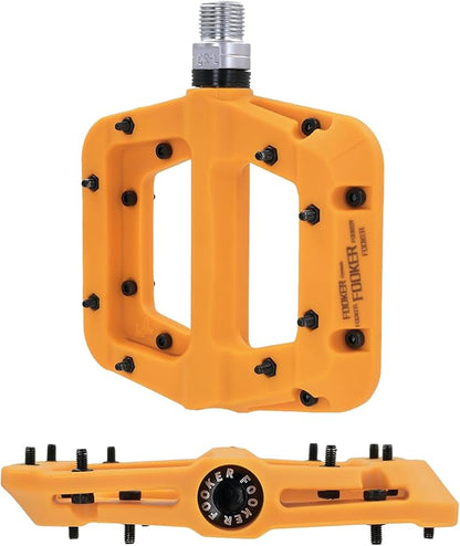 FOOKER MTB Pedals Mountain Bike Pedals 3 Bearing Non-Slip Lightweight Nylon Fiber Bicycle Platform Pedals for BMX MTB 9/16"