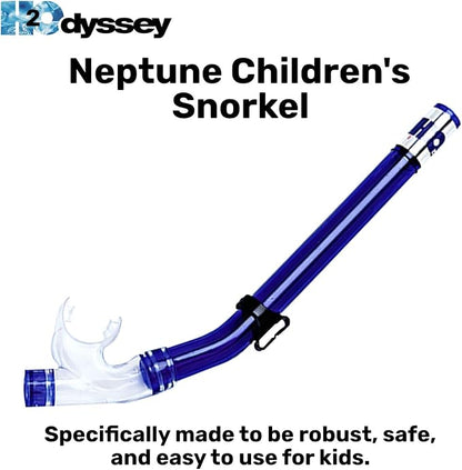 H2Odyssey SP-3 Neptune Childrens Snorkel - Kids Dry Snorkel with Silicone Mouthpiece