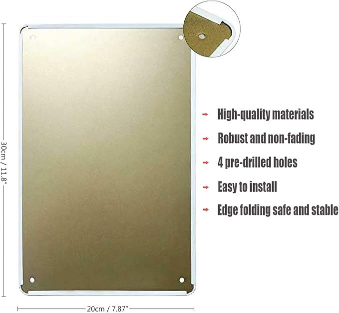 Funny Gym Decor Vintage Metal Signs Push Yourself Retro Tin Sign for Workout Room Decor Home Gym Decor Motivational Wall Art 12x8 Inch