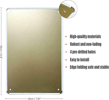 Funny Gym Decor Vintage Metal Signs Push Yourself Retro Tin Sign for Workout Room Decor Home Gym Decor Motivational Wall Art 12x8 Inch