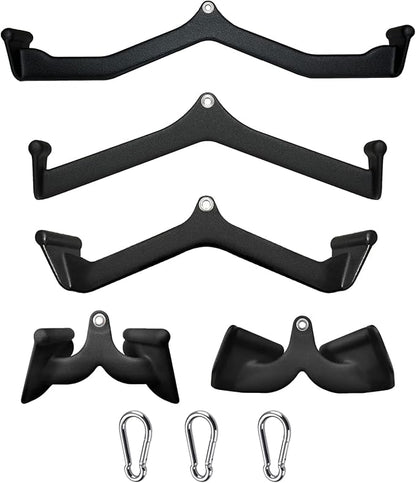 LAT Pulldown Attachments, LAT Bar Cable Machine Attachment,T-bar V-bar, LAT Pull Down Bars, Back Tricep Bar Strength Training Handle for Home Gym Fitness