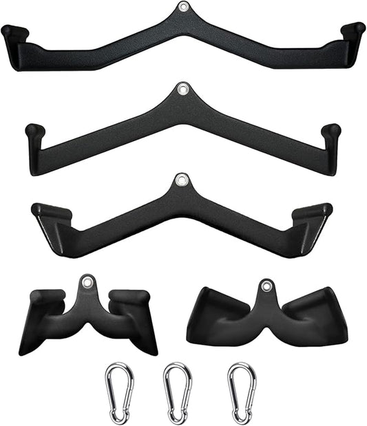 LAT Pulldown Attachments, LAT Bar Cable Machine Attachment,T-bar V-bar, LAT Pull Down Bars, Back Tricep Bar Strength Training Handle for Home Gym Fitness