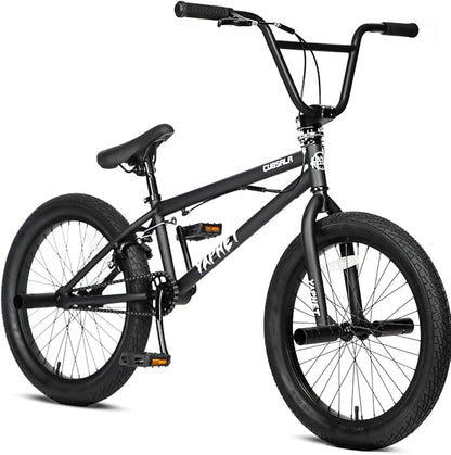 Freestyle BMX Bike, 20 Inch Yaphet Bicycle for Teen Beginner and Adult Riders, Bike with Hi-Ten Steel Frame, Multiple Colors