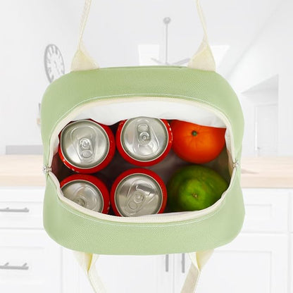 FlowFly Insulated Lunch Cooler Bag - Tote Bag Organizer for Women/Men, Prairie Green