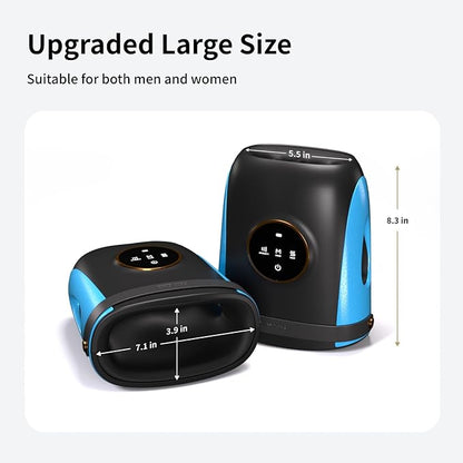 FIT KING Hand Massager, Finger Wrapped Design for More Relaxation, Large Space for Both Men and Women, Ideal Gift (Blue)