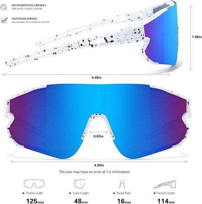 Kids Baseball Sunglasses for Boys Girls Youth Softball Cycling Sports Sunglasses UV400 Protection Age 5-12