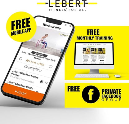 Lebert Fitness Parallette Push Up Bars Dip Station