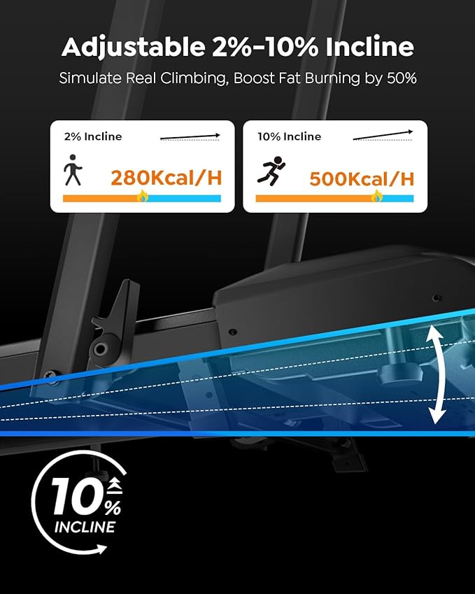 Walking Pad Treadmill with Incline, 2 in 1 Foldable Treadmills for Home Small Office, 300lbs Portable Compact Under Desk Treadmill with App, Remote Control and LED Display