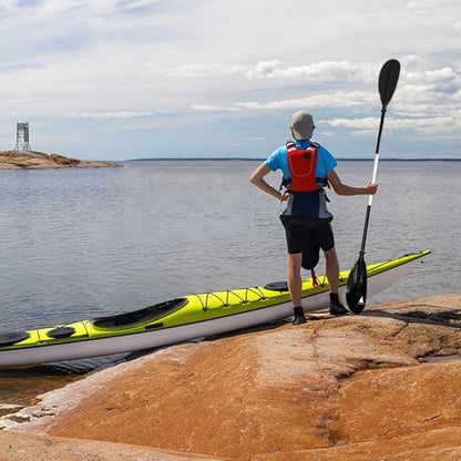 Kayak Paddle - Adjustable 2 Pieces Aluminum Alloy Shaft with Glass Fiber Blade for Surfing,Oar Fishing Easy Packable Travel