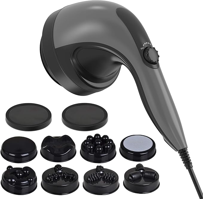 Handheld Cellulite Massager, Lymphatic Drainage Massager, Body Sculpting Machine with Lipo Roller for Stomach Belly Butt Arm Leg Fat, Wide Area Electric massagers vibrating Used at home Black