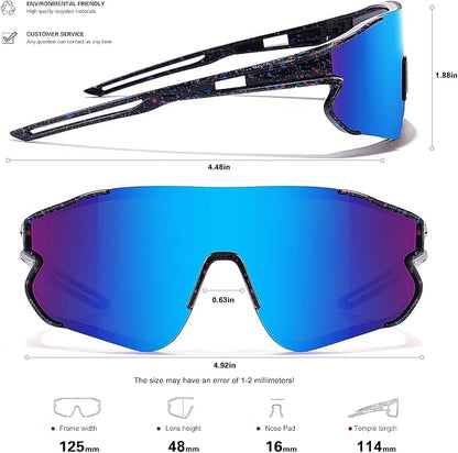 Kids Baseball Sunglasses for Boys Girls Youth Softball Cycling Sports Sunglasses UV400 Protection Age 5-12