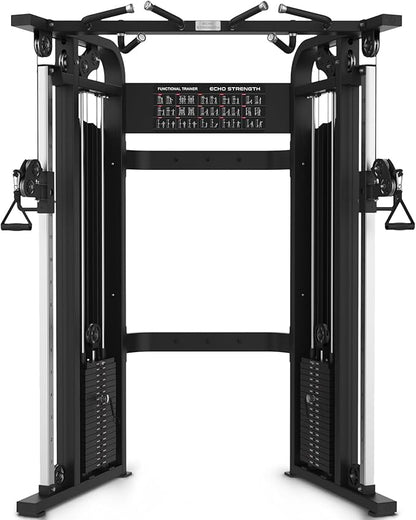 Functional Trainer Cable Machine, Cable Crossover Exercise Machine for Home & Commercial Gym, All in One Home Gym System Cable Machine and Dual Weights Stack for Cable Workout