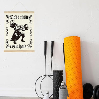Gym Motivational Posters Funny College Dorm Posters Gifts for Guys Friends Dost Thou Even Hoist Gym Flag Wall Art Decor Sign for Home Gym Bedroom Office