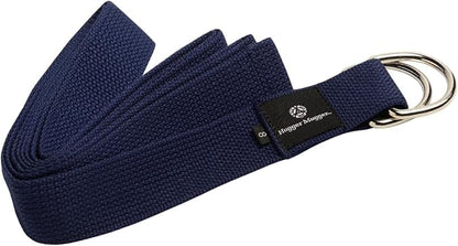 Hugger Mugger D-Ring Cotton Yoga Strap - Super Strong Cotton, Metal D-Ring Buckle, Multiple Lengths Available