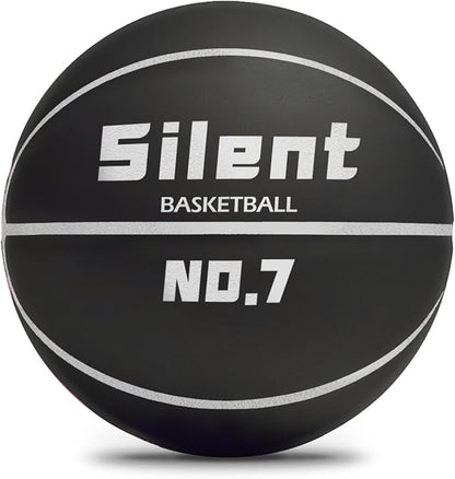 2025 Upgraded Silent Basketball Size 7 - Indoor Noiseless Airless Foam Basketball, Quiet Dribble Dream Training Ball with Soft Soundless Bounce-Pink