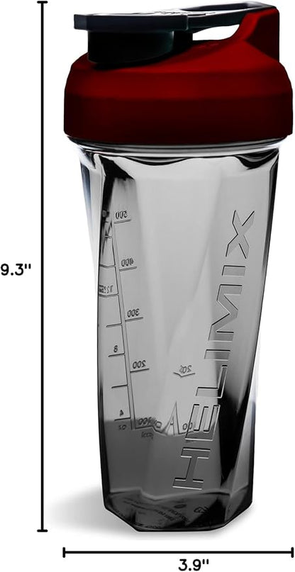 HELIMIX 2.0 Vortex Blender Shaker Bottle Holds upto 28oz | No Blending Ball or Whisk | USA Made | Portable Pre Workout Whey Protein Drink Shaker Cup | Mixes Cocktails Smoothies Shakes | Top Rack Safe