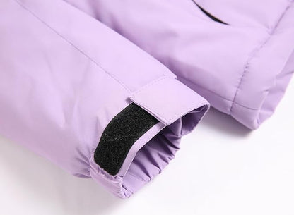 Keevoom Girl's Ski Jacket Winter Warm Thick Snow Coat Windproof Kids Outdoor Hooded Jackets