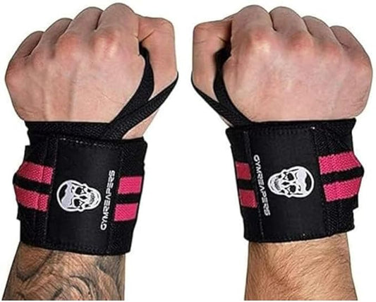 Gymreapers Weightlifting Wrist Wraps (IPF Approved) 18" Professional Quality Wrist Support with Heavy Duty Thumb Loop - Best Wrap for Powerlifting Competition, Strength Training, Bodybuilding