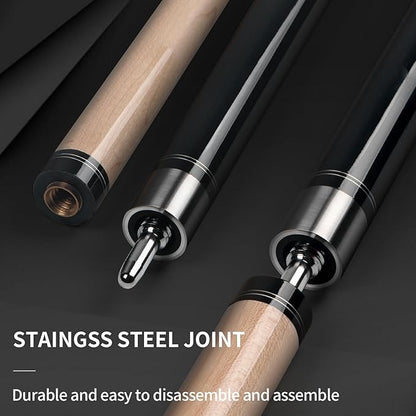 Kmise Professional Pool Cue Stick - 19 20 21oz Canadian Maple Cue Sticks, Low Deflection Shaft with Telescopic Carbon Fiber Extension, Pool Sticks for Aults, Billiard Cue Sticks with Leather Cue Case