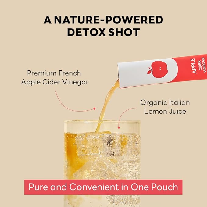 HANDIUM, Apple Cider Vinegar, Liquid Concentrate Stick, Better Taste ACV, No Sugar Added, Low Calorie, Easy to Mix (0.54 Fl Oz, Pack of 15)