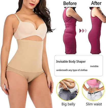 FUT Women's Waist Trainer Shapewear Tummy Control Waist Cincher Slim Body Shaper Postpartum Belly Band Wrap