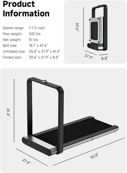 WALKINGPAD X Series Folding Treadmills for Home, Smart Vertical Fold, LED Display with Rotary Control, No Assembly