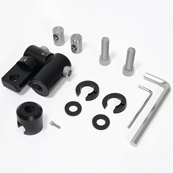 Bow Stabilizer Kit, Adjustable Bow Rod Stabilizer for Compound Bows, Quick Disconnect Single-Sided V-bar Mount, Aluminum Alloy Sidebar Mount Bow Mount