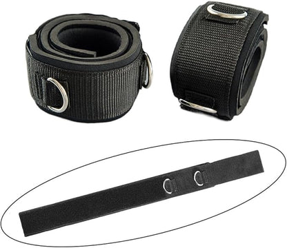 2Pcs Fitness Thigh Straps Soft Neoprene Padded Fitness Leg Exercise Attachment Adjustable Thigh Resistance Belt for Machines Gym Workout Speed Exercise Taekwondo Football Running