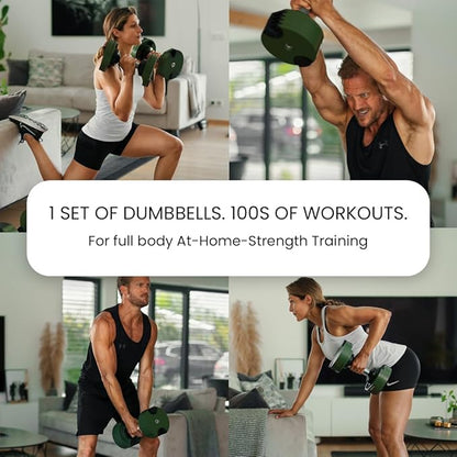 NUOBELL Adjustable Dumbbells 5-80 lbs: Replace 16 Sets, Ideal for Home Gym Weight Bench & Press