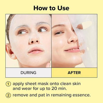 I DEW CARE Glass Skin Face Mask Variety Pack - Let's Do This Sheet | For Perfect Care Routine, Korean Face Masks Skincare, Olive Extract, Chamomile, Vitamin B3, Moisturizing, 5 Count