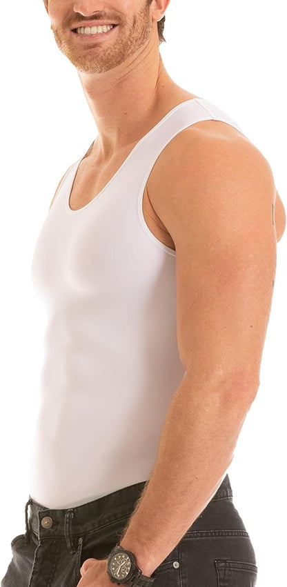 Insta Slim -Made in USA- Compression Tank-Top Shapewear for Men. Tummy Control Slimming Body-Shaper for Belly & Back Support