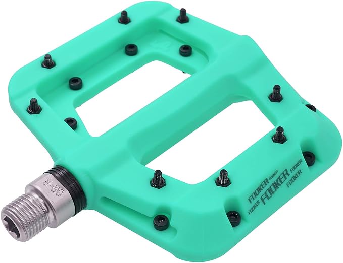 FOOKER MTB Pedals Mountain Bike Pedals 3 Bearing Non-Slip Lightweight Nylon Fiber Bicycle Platform Pedals for BMX MTB 9/16"
