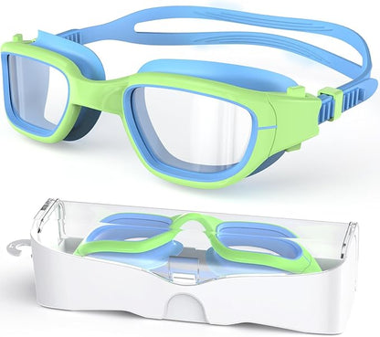 Kids Swim Goggles,Swimming Goggles for Kids 6-14, Anti-Fog UV Protection Pool Glasses for Boys Girls