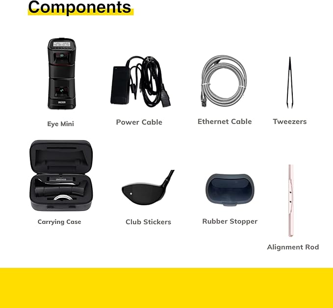 Eye MINI - Outdoor/Indoor Golf Launch Monitor & Simulator, 19 Precision Metrics, Near-Zero Latency, Sunlight-Readable Display, 8h Battery, iPad/PC/AI Compatible, Works with GSPro, E6, TGC19