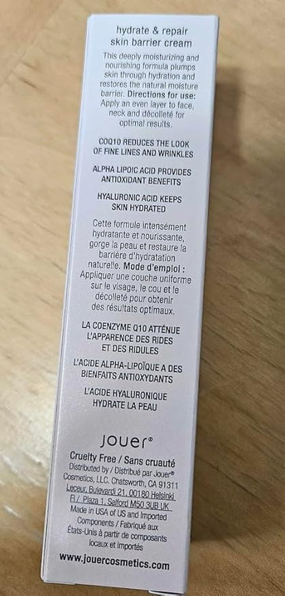 Jouer Skin Barrier Cream - Skin Barrier Repair Moisturizer - Hydrating Hyaluronic Acid DD Cream - Wrinkle Cream - Anti Aging Night Face Cream with Alpha Lipoic Acid and Coq10-2 oz