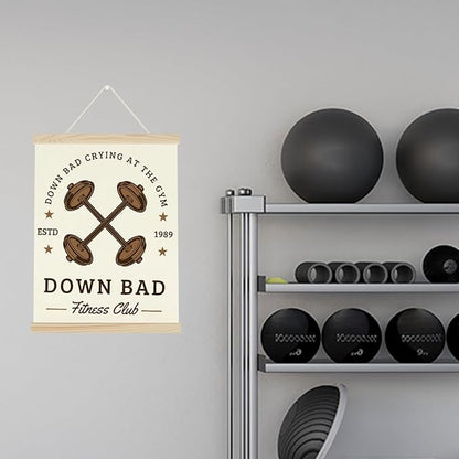 Gym Motivational Posters Funny College Dorm Posters Gifts for Guys Girls Friends Down Bad Crying at The Gym Flag Wall Art Decor Sign for Home Gym Bedroom Office