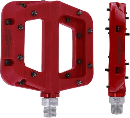 FOOKER MTB Pedals Mountain Bike Pedals 3 Bearing Non-Slip Lightweight Nylon Fiber Bicycle Platform Pedals for BMX MTB 9/16"