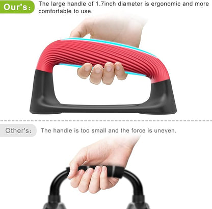 Kipika Push Up Bars, Pushup Stands With Thickened Soft Plastic Handle, Stable and Non-Slip Base, Pushup Handles Perfect for Floor Strength Training