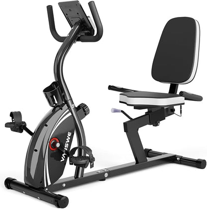 VANSWE Recumbent Exercise Bike for Adults Seniors - Recumbent Bikes for Home with Magnetic Resistance, Bluetooth and App Connectivity, Pulse Sensor