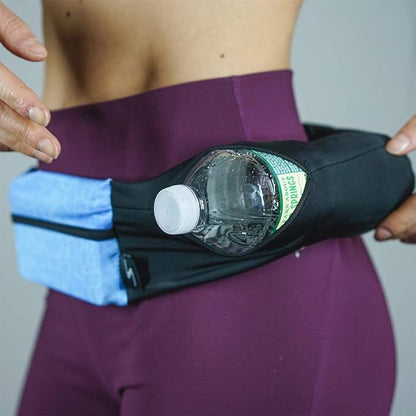 3 Pocket Adjustable Running Belt Waist Pack, Fanny Pack For Working Out With Sweat Resistant Backing, Holds All iPhone Models