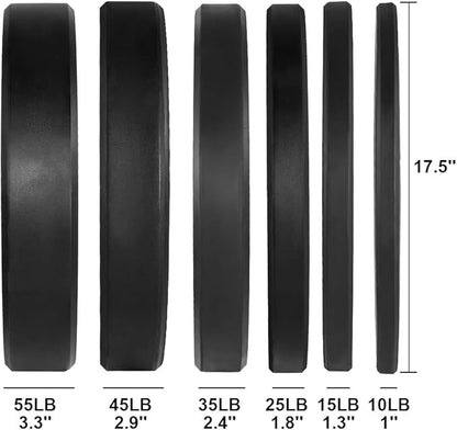 2 Inch Bumper Plates，10-500lbs，Barbell Rubber Olympic Weight Plates Set for Home Gym, Strength Training & Weight Lifting, Multiple Options Colors
