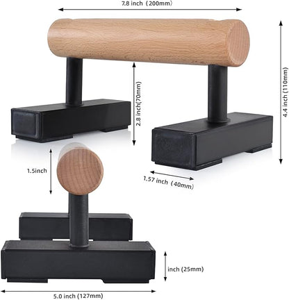 1 Pair Wood Floor Push Up Bars for Men, Anti-slip Handstand Parallettes Bars, Strength Training Push-Up Stands for Calisthenics, Fitness, Gymnastics, Workouts, Calistenia