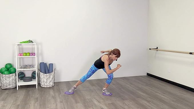 Gliding Discs for Working Out - Exercise Sliders for Carpet & Hardwood Floors 1 Pair, Authentic Workout Sliders Disc for Full Body Resistance Workout, Includes 4 Streaming Video Workouts