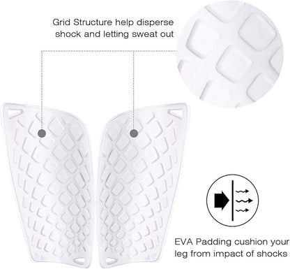 Gonex Soccer Shin Guards for Kids Adult, Youth Boys Girls Shin Guards Slip in Soccer Shin Pad Sleeves Canilleras for Football Games, EVA Cushion Protection Reduce Shocks & Injuries