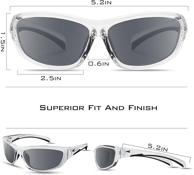 KastKing Hiwassee Polarized Sport Sunglasses for Men and Women, Wrap Sunglasses for Fishing Cycling and Running,UV Protection