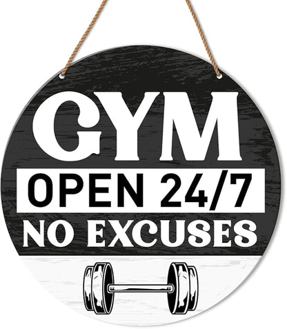 HSNBT Gym Signs Wall Decor, Home Gym Motivational Wall Decor Gym Hanging Signs Decorations for Fitness Workout Room Gift for Woman Man Gym Enthusiast