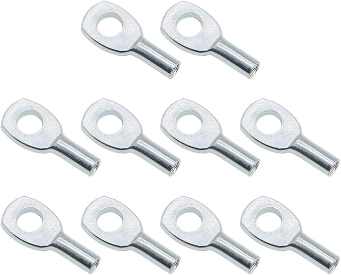 10 Pcs Gym Pulley Machine Cable Eyelet Terminal Interface Port, Gym Machine Accessories For 5Mm/6mm Cable Ball Stopper Interface Port Components For Various Equipment Cables(6mm)