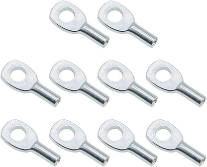 10 Pcs Gym Pulley Machine Cable Eyelet Terminal Interface Port, Gym Machine Accessories For 5Mm/6mm Cable Ball Stopper Interface Port Components For Various Equipment Cables(6mm)