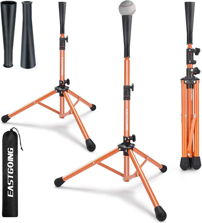 Eastgoing Heavy Duty Baseball and Softball Portable Travel Batting Tee.Adjustable Height|Portable|Collapsible. Baseball Hitting Tee for Any Age Player Practice