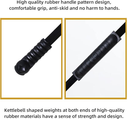 Elastic Fitness Stick Elastic Bar Body Exercise Bar Muscle Training for Exercise Tremor Stick Shoulder Rehabilitation Physical Therapy, Aerobics,Body Shaping Home Gym Yoga, Pilates